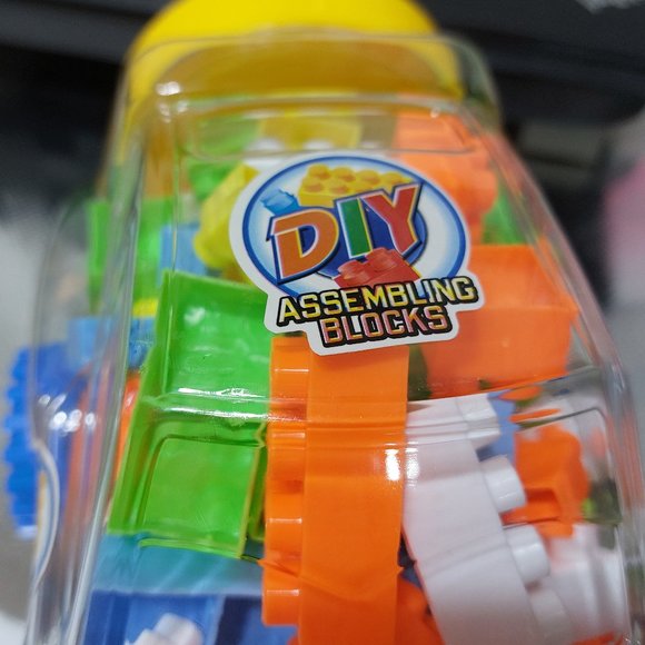 Bricks Play and Learn Bricks Set DIY Assembling BLOCKS In Clear Car Box Cute - Picture 3 of 7